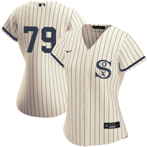 Women's Chicago White Sox #79 Jose Abreu 2021 Cream/Navy Name&Number Field of Dreams Cool Base Stitched Jersey(Run Small)